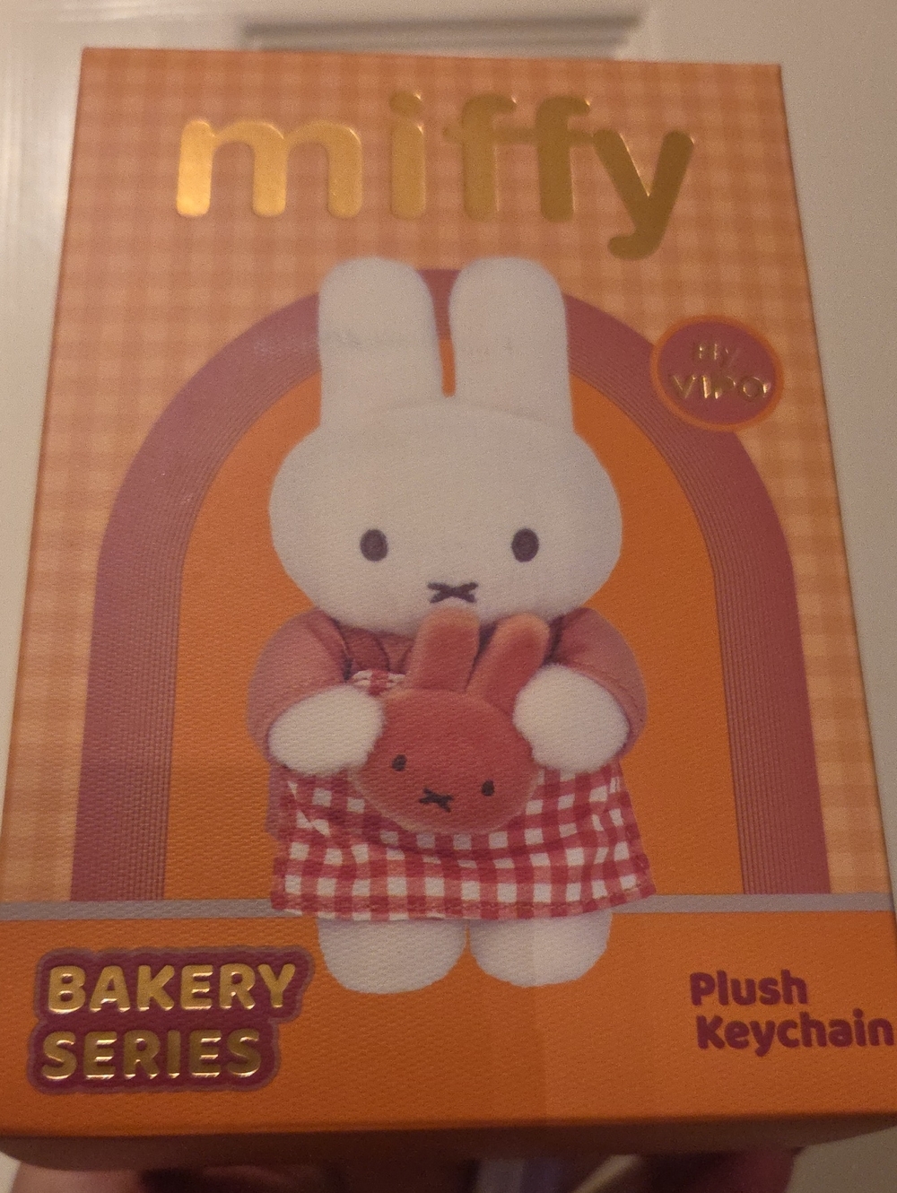 Blind Box miffy Orange & White Plush Keychain with Tiny Red Bunny Blind Box
